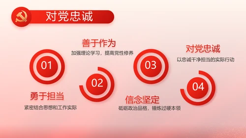 红色大气党支部换届工作报告动态PPT