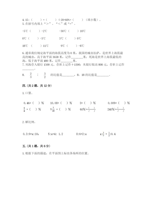 小学数学六年级下册竞赛试题附答案（培优a卷）.docx