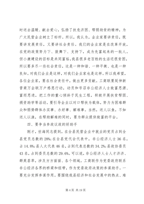 县工商联会员代表大会上的讲话.docx