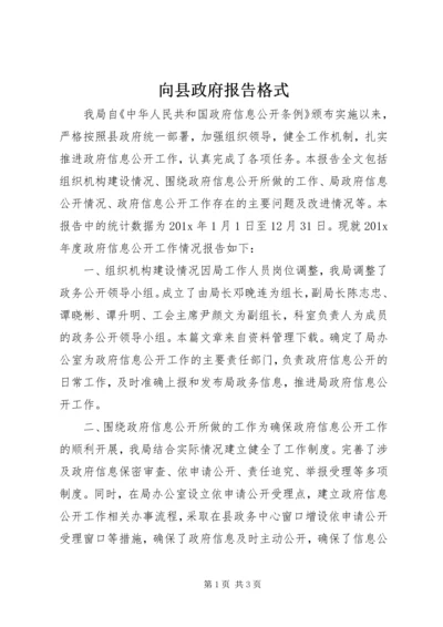 向县政府报告格式.docx