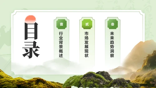 绿色国风茶韵新篇章现制茶饮行业研究报告PPT
