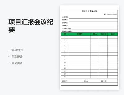 项目汇报会议纪要