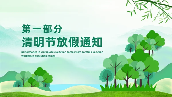 清明节假期踏青安全教育通用PPT课件模板