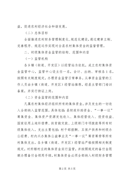 全县农村集体资金监管意见.docx