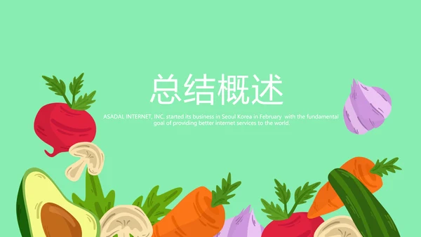 手绘有机果蔬动态PPT