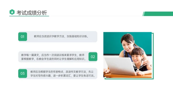 绿色商务实拍期末考试成绩分析会教研会学生老师ppt