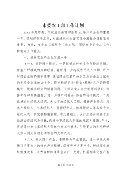 市委农工部工作计划.docx