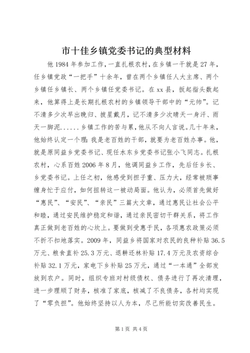 市十佳乡镇党委书记的典型材料.docx