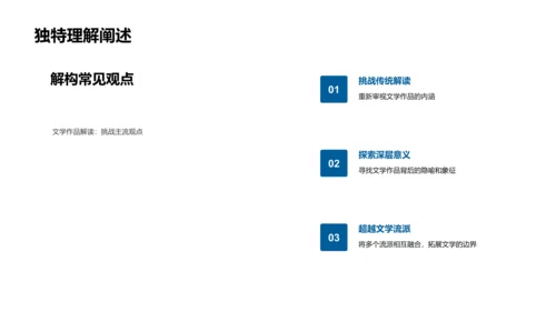 文学作品解读报告PPT模板