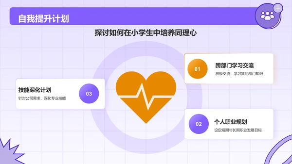 紫色插画风入职自我介绍PPT模板