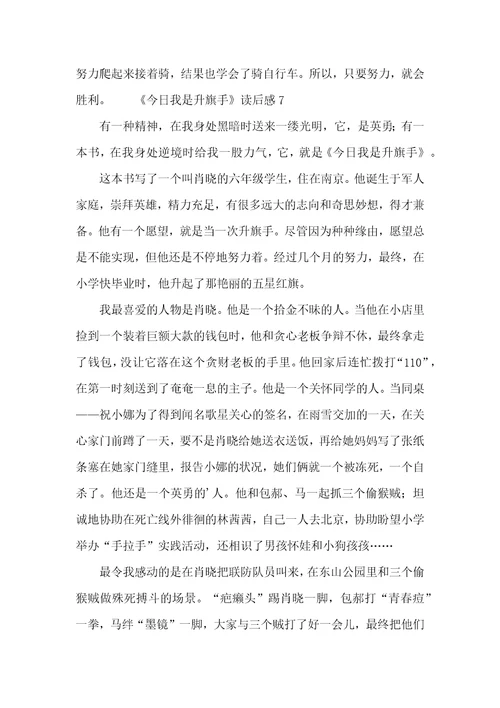 今天我是升旗手读后感