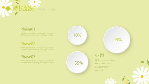 绿色小清新个人简历自我介绍动态PPT模板