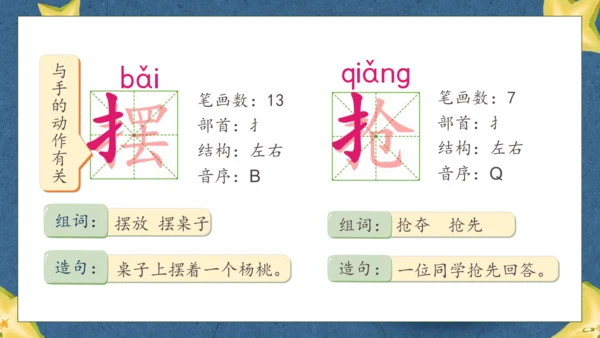 【核心素养】部编版语文二年级下册-13. 画杨桃 第1课时（课件）