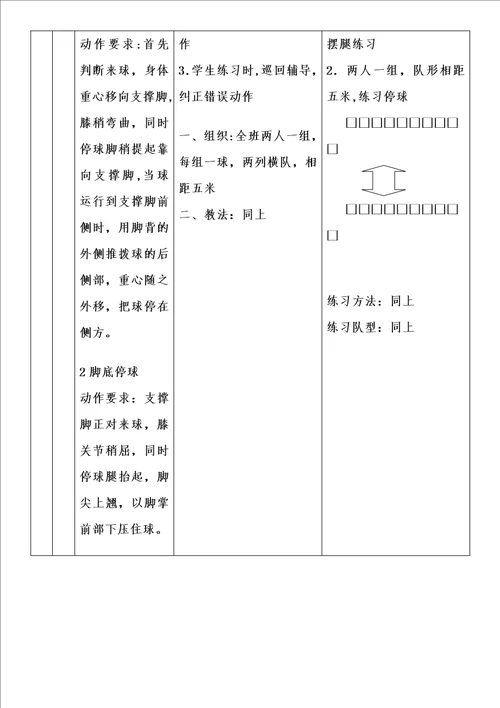 足球模块一教学设计课时4