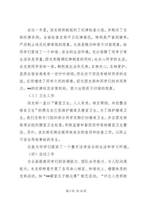 优秀团支部事迹材料六篇.docx