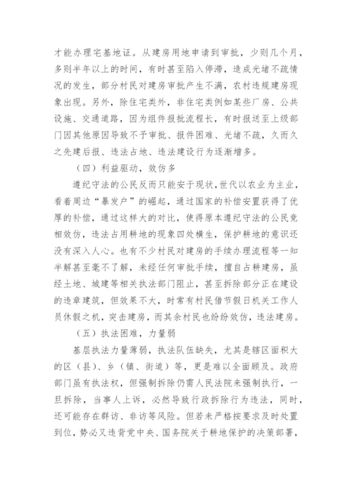 县乱占耕地建房问题整治工作汇报_1.docx