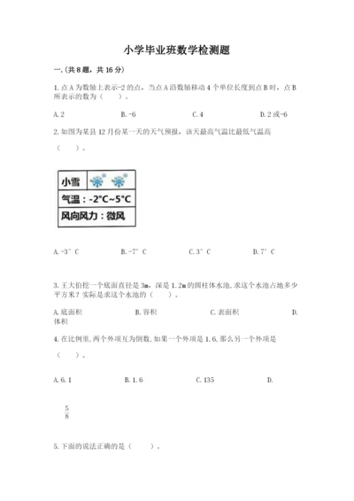 小学毕业班数学检测题（突破训练）.docx