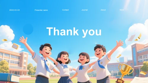 蓝色卡通风教学课件设计PPT主题
