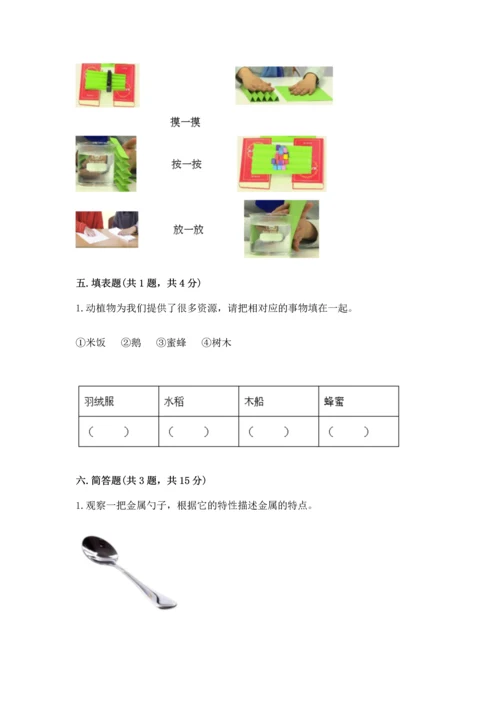 教科版二年级上册科学期末测试卷带答案（最新）.docx