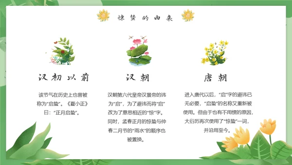 春天万物生长惊蛰女孩通用PPT模板