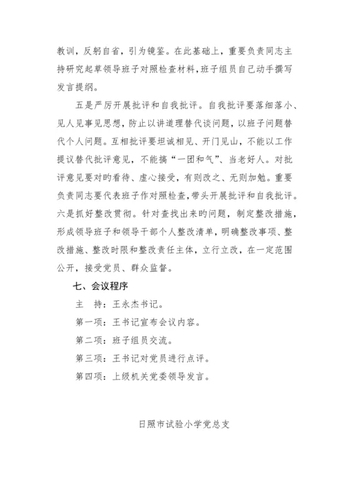 民主生活会方案.docx