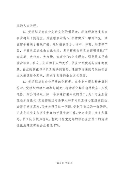 推进非公企业工委党建汇报材料 (3).docx