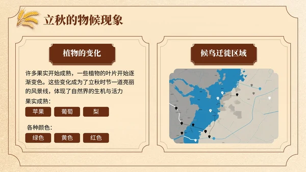 黄色中国风立秋节日学校班会