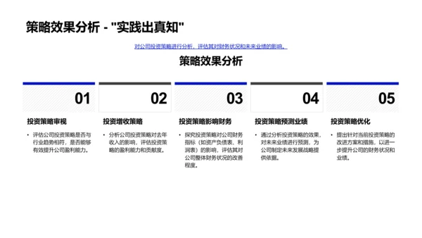 财务总结与投资策略PPT模板