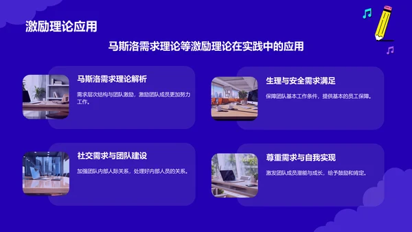 蓝色插画风团队管理和领导力修炼PPT模板