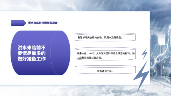 夏季雷雨天气防汛救灾教育通用PPT模板