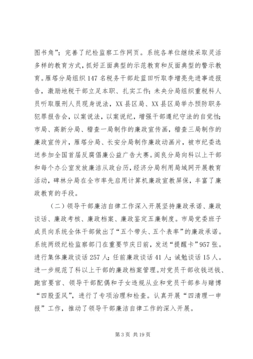 在全市地税系统纪检监察工作会议上的报告(1).docx