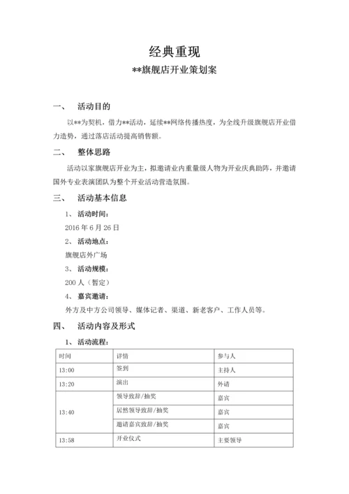 某进口品牌旗舰店开业策划案.docx