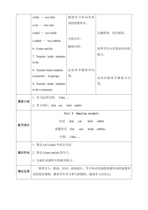 【核心素养】人教版英语三年级上册-U3 PA  Let's learn & Listen and d
