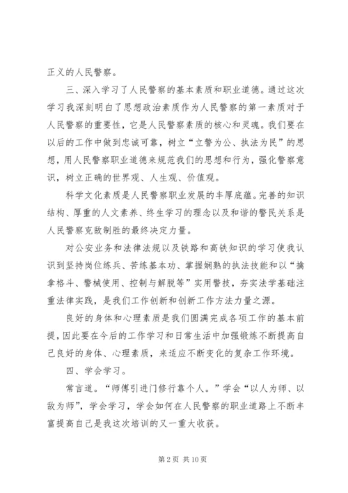 入警培训自我鉴定精彩.docx