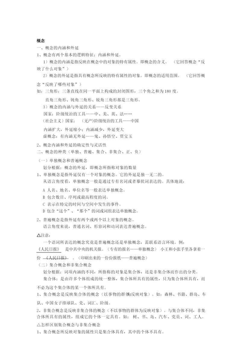 《逻辑学》重点知识整合.docx