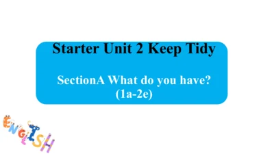 Starter Unit 2  Keep Tidy! Section A 2a-2e 课件2024-