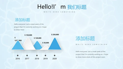 夏日风情清凉一夏PPT动态模板