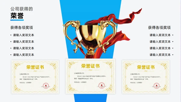 蓝色高端公司企业文化介绍通用PPT模板