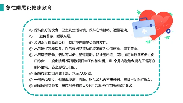 急性阑尾炎护理查房医院病例PPT模板