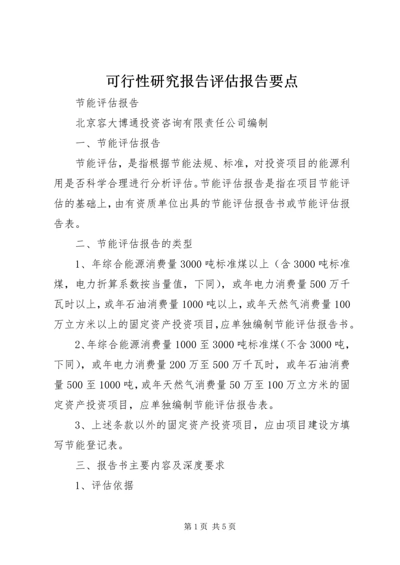 可行性研究报告评估报告要点 (4).docx