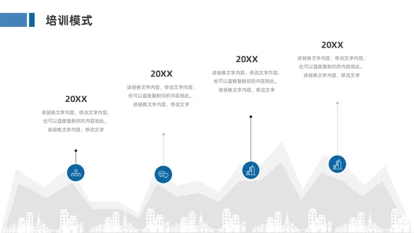 蓝色简约风培训学习汇报PPT模板学习分享