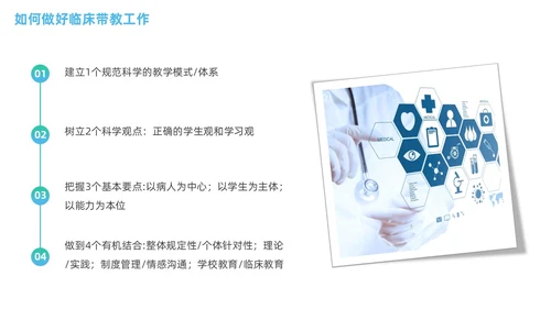 商务蓝色渐变临床护理带教新思路医疗培训PPT临床教师培训PPT