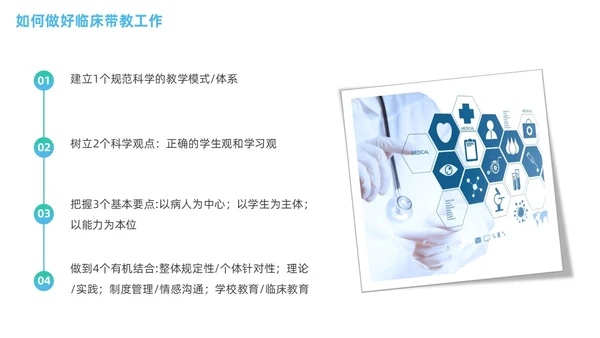 商务蓝色渐变临床护理带教新思路医疗培训PPT临床教师培训PPT