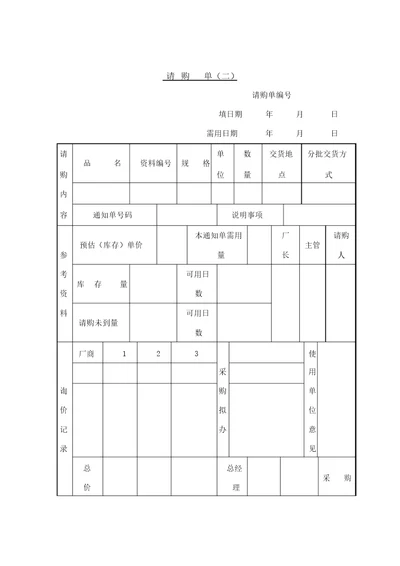 验收管理请购单二