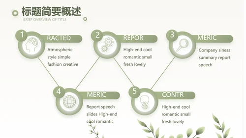 绿色清新青春主题演讲比赛动态PPT模板