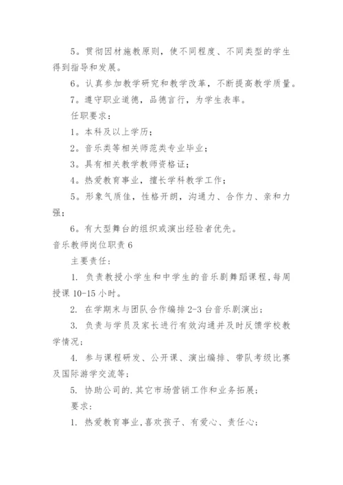 音乐教师岗位职责.docx