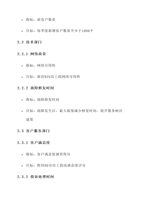 电信公司的绩效方案