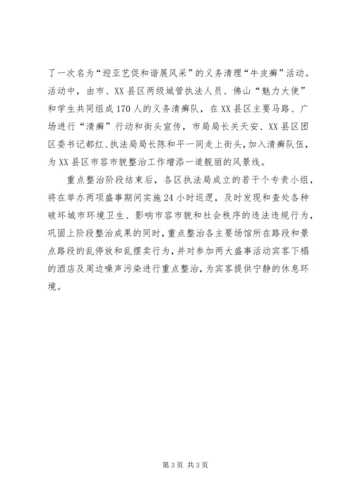 城管行政执法局市容整治情况汇报 (4).docx