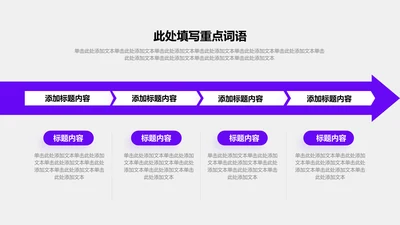 关系页-紫色商务风4项递进关系列表图