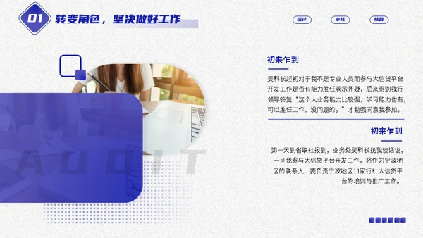 审计报告工作汇报年中网站风多用途通用PPT模板